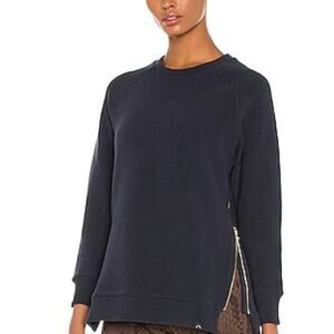 Varley Navy Manning Pullover Zipper Sweatshirt